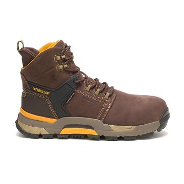 Caterpillar CAT EDGE Su Geçirmez Nano Burunlu Güvenlik Botu Erkek Kahve | CAT079-TR