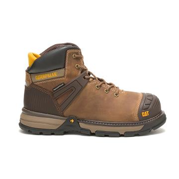 Caterpillar Excavator Superlite Su Geçirmez Soft Burunlu Güvenlik Botu Erkek Kahve | CAT083-TR