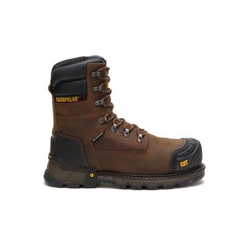 Caterpillar Excavator XL 8" Su Geçirmez Thinsulate™ Composite Burunlu Güvenlik Botu Erkek Kahve | CA