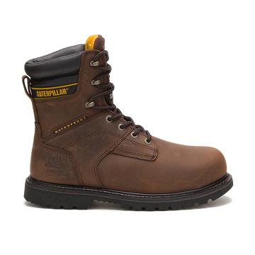Caterpillar Salvo 8" Su Geçirmez Steel Burunlu Thinsulate™ Su Geçirmez Bot Erkek Kahve | CAT126-TR